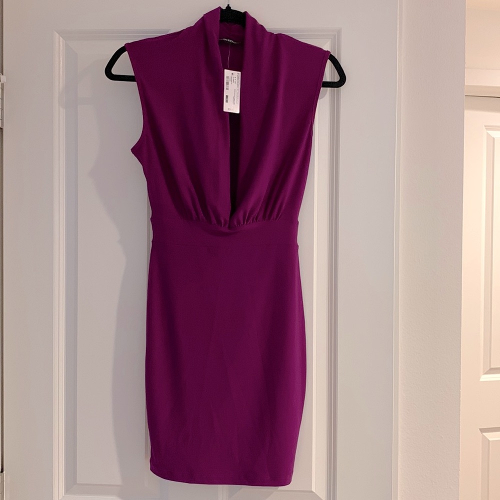 Flattering purple short dress